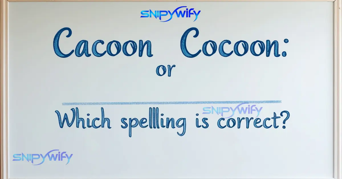 Cacoon or Cocoon: Which Spelling is Correct?