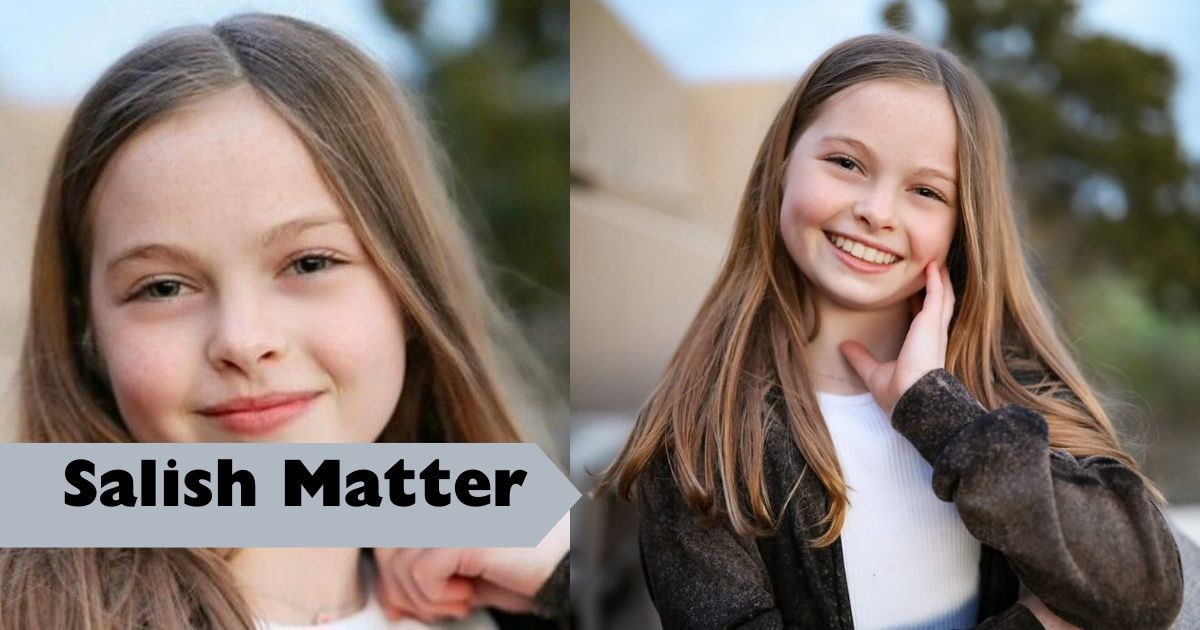 Image of a young girl with the phrase "Salish Matter" displayed prominently, emphasizing cultural significance and identity.